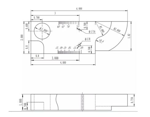 كتلة معايرة بالموجات فوق الصوتية الصغيرة IIW-2 كتلة اختبار UT لمعايرة كشف الخلل بالموجات فوق الصوتية إصدار بوصة 1018 مادة فولاذية in Kuwait