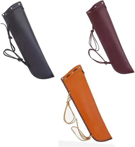 SPORTSWAY Bass Bow Case, Brown, 19" Long, Full Grain Finished Tanned Leather, Adjustable Leather Strap in Saudi Arabia