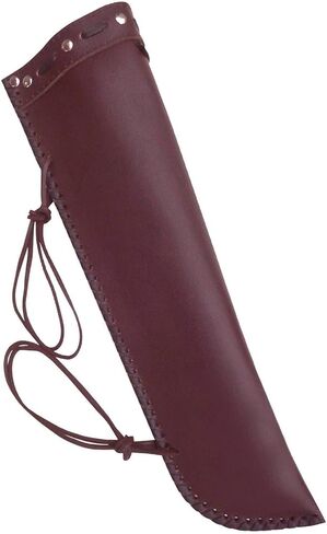 SPORTSWAY Bass Bow Case, Brown, 19" Long, Full Grain Finished Tanned Leather, Adjustable Leather Strap in Saudi Arabia