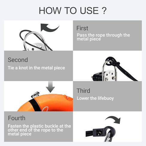 Marine Lifebuoy Bracket - Boat Safety Throw Rings Holder Mount, Stainless Steel Life Rings Horseshoe Hanger for Yacht, Kayak, Fishing, 1 Pcs in Kuwait