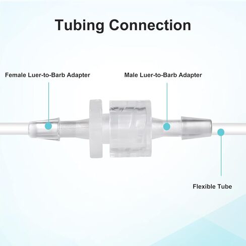 AIEX 30 قطعة محول مقرنة حقنة، واضح ذكر Luer حقنة قفل 1/8 Luer قفل مجموعة موصل إلى مقرنة in Saudi Arabia