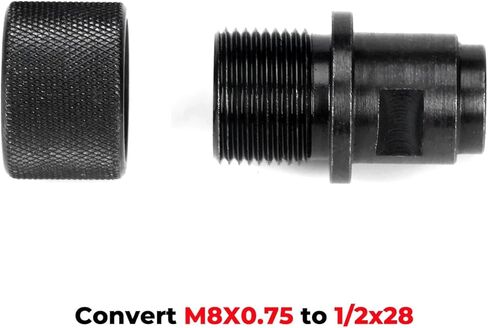 Adapter Female M8x0.75 To 1/2x28 Male For P22 M&P22 in Kuwait