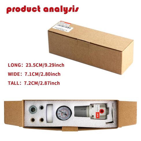 RIH 1/4" NPT Air Pressure Regulator - Air Regulator for Compressor,air regulator with gauge 0-150 PSI,AR2000-02 in Kuwait