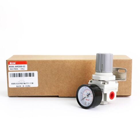 RIH 1/4" NPT Air Pressure Regulator - Air Regulator for Compressor,air regulator with gauge 0-150 PSI,AR2000-02 in Kuwait
