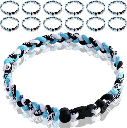 12 Pack Baseball Necklace 18inch Three Braided Tornado Rope Design Baseball Necklace for Boys Kids Sports Funs Team Gift Party Favors Sports Parties Decorations in Saudi Arabia