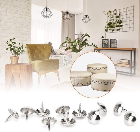 Alomejor Upholstery Nail Vintage Style Decorative Studs for Furniture Jewelry Box, 300Pcs Silver White Iron Nail for Crafting Projects and Wooden Doors in Saudi Arabia