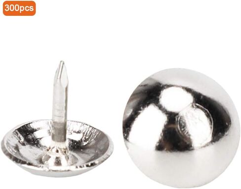 Alomejor Upholstery Nail Vintage Style Decorative Studs for Furniture Jewelry Box, 300Pcs Silver White Iron Nail for Crafting Projects and Wooden Doors in Saudi Arabia