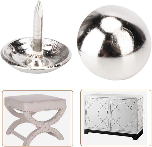 Alomejor Upholstery Nail Vintage Style Decorative Studs for Furniture Jewelry Box, 300Pcs Silver White Iron Nail for Crafting Projects and Wooden Doors in Saudi Arabia