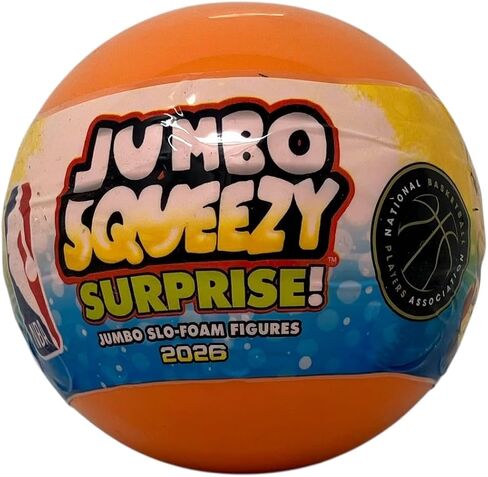 Party Animal 2026 Series 5 Jumbo Squeezy Surprise! One (1) Giant Capsule SqueezyMates NBA Figure, Team Colors, 4" Tall in Saudi Arabia