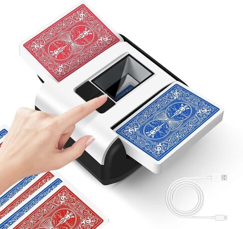 ماكينة خلط البطاقات الأوتوماتيكية، ماكينة خلط البطاقات الكهربائية القابلة لإعادة الشحن والمحمولة لمدة 1-2 طابق، مثالية للبوكر، UNO in Kuwait