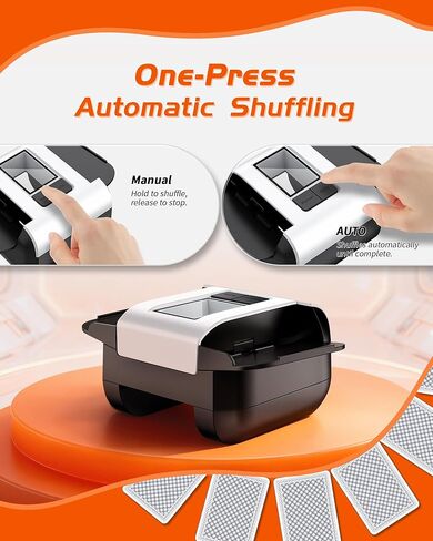 ماكينة خلط البطاقات الأوتوماتيكية، ماكينة خلط البطاقات الكهربائية القابلة لإعادة الشحن والمحمولة لمدة 1-2 طابق، مثالية للبوكر، UNO in Kuwait