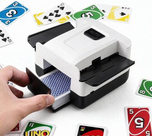 Automatic Card Shuffler 2 Deck, Rechargeable Card Shuffle Machine for Poker, UNO, Blackjack, Skip-Bo, Phase 10 in Saudi Arabia
