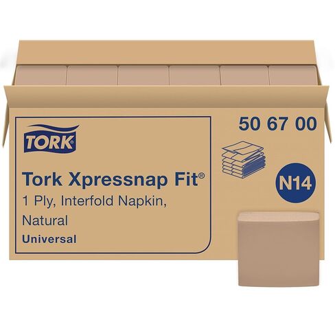 Tork Xpressnap Fit Natural Dispenser Napkin N14, C-Fold, 1 ply, 240 napkins, 4.192in x 3.248in each, 506700 in Saudi Arabia