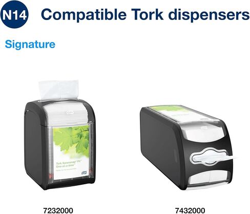 Tork Xpressnap Fit White Dispenser Napkin N14، C-Fold، طبقة واحدة، 240 منديل، 4.252 × 3.248 بوصة لكل منهما، 500700 in Saudi Arabia