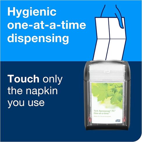 Tork Xpressnap Fit White Dispenser Napkin N14، C-Fold، طبقة واحدة، 240 منديل، 4.252 × 3.248 بوصة لكل منهما، 500700 in Saudi Arabia