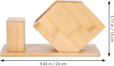 Napkin Holder with Toothpick Box, Large Vertical Fan-shaped Tissue Dispenser 13x24cm, Restaurant and Hotel Desktop Napkin Stand for Dining Table Storage in Kuwait