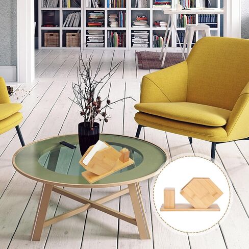 Napkin Holder with Toothpick Box, Large Vertical Fan-shaped Tissue Dispenser 13x24cm, Restaurant and Hotel Desktop Napkin Stand for Dining Table Storage in Kuwait