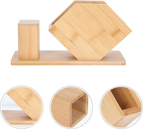 Napkin Holder with Toothpick Box, Large Vertical Fan-shaped Tissue Dispenser 13x24cm, Restaurant and Hotel Desktop Napkin Stand for Dining Table Storage in Kuwait