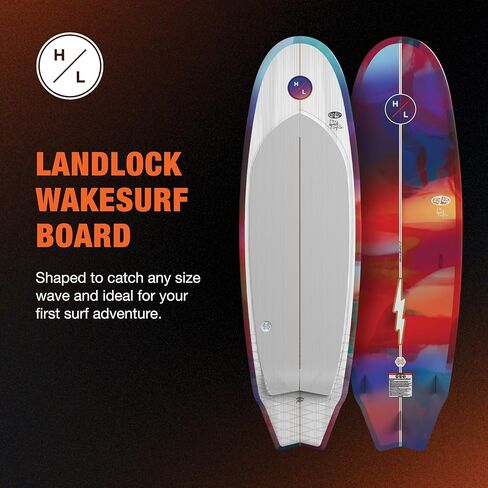 Hyperlite Landlock Longboard-Inspired Wake Surf Board - for Beginners to Intermediate Riders - Catching All Waves Behind The Boat - 5’9" in Saudi Arabia