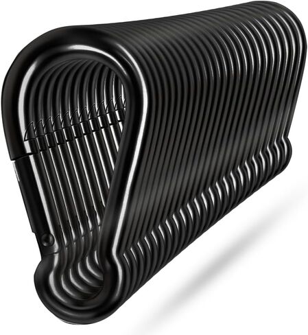 Black Carabiner Clip, Heavy Duty Spring Snap Hook Quick Link for Outdoor Camping, Hiking, Fishing, Swing Set, Hammock, Keychain in Kuwait