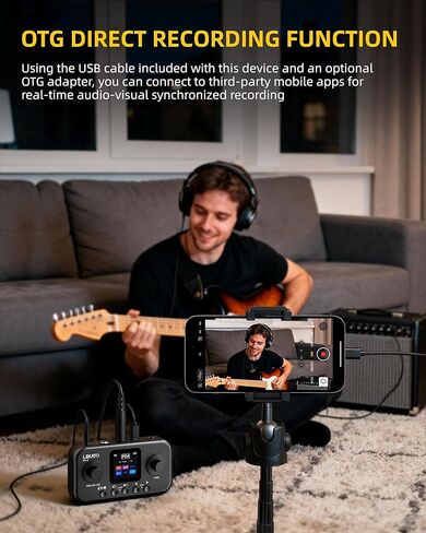 LEKATO Portable Multi Effects Guitar Pedal with 6 Modules, 60+ Built-In Effects,20 Amp Modeling & Ir Loading, 80 Tone Preset Slots, Otg Usb Audio Interface & Bluetooth for Practice Recording in Saudi Arabia
