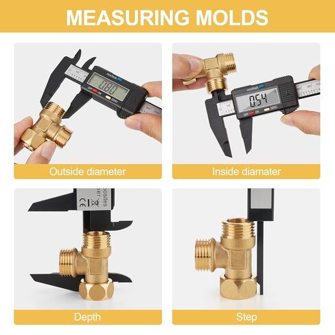 Digital Caliper, Adoric 0-6 inches Caliper with Large LCD Screen, Auto - Off Feature, Inch and Millimeter Conversion Measuring Tool, Perfect for Household/DIY/Jewelry Measurment in Kuwait