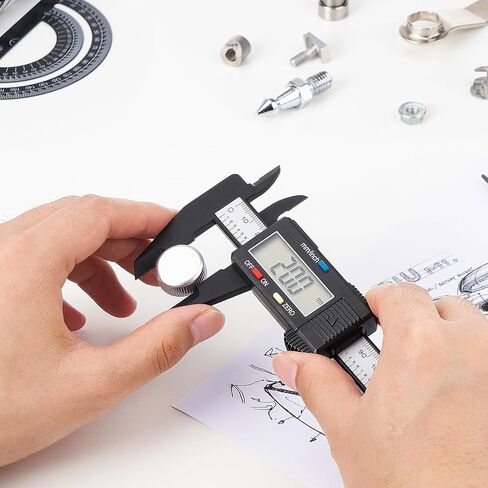 Digital Caliper, Adoric 0-6 inches Caliper with Large LCD Screen, Auto - Off Feature, Inch and Millimeter Conversion Measuring Tool, Perfect for Household/DIY/Jewelry Measurment in Kuwait