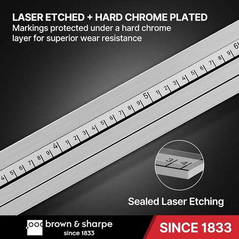 Brown & Sharpe 8-Inch Dial Caliper – Precision Stainless Steel Measuring Tool, White Dial, 0.001" Resolution, Hardened Construction, Shockproof Movement. in Saudi Arabia