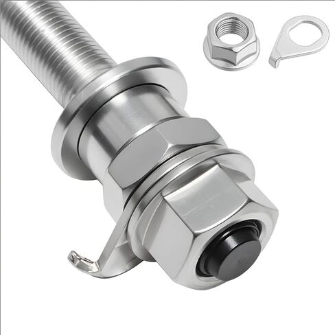 Silver Bicycle Axle Nut, 8 Pack Bicycle Hub Safety Washer Kit, 3/8 Inch Bike Hub Flanged Axle Nuts and Safety Washer Bike Wheel Axles Nuts with Front and Rear Bicycles Wheel Washers in Saudi Arabia