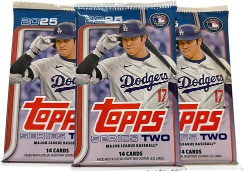 Topps 2025 Series 2 Baseball MLB Trading Cards, 3 Packs, 14 Cards per Pack, 42 Cards Total in Saudi Arabia