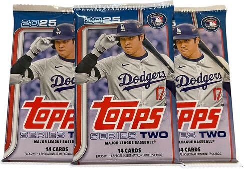 Topps 2025 Series 2 Baseball MLB Trading Cards, 3 Packs, 14 Cards per Pack, 42 Cards Total in Saudi Arabia