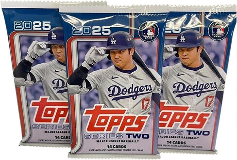 Topps 2025 Series 2 Baseball MLB Trading Cards, 3 Packs, 14 Cards per Pack, 42 Cards Total in Saudi Arabia