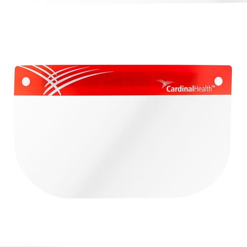 درع الوجه Cardinal Health™ المضاد للضباب مع عصابة رأس من الفوم، كامل الطول، أحمر، F1SHIELD50، صندوق مكون من 25 قطعة in Saudi Arabia