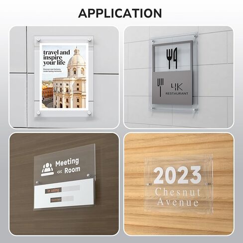 50 PCS Stainless Steel Standoff Screws (1/2 in. Dia x 1 in. L), Stand Off Mounting Hardware Advertising for Acrylic Signs, Silver in Kuwait