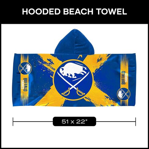منشفة من الألياف الدقيقة بغطاء للرأس للشباب من Northwest Buffalo Sabers NHL Cross Out مقاس 22 × 51 بوصة in Saudi Arabia