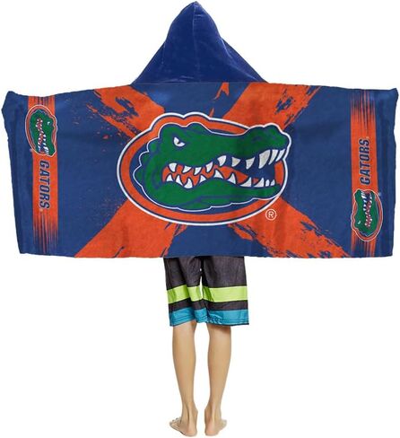 Northwest Florida Gators NCAA Cross Out Youth Hooded Micro Fiber Towel 22 x 51 Inches in Saudi Arabia