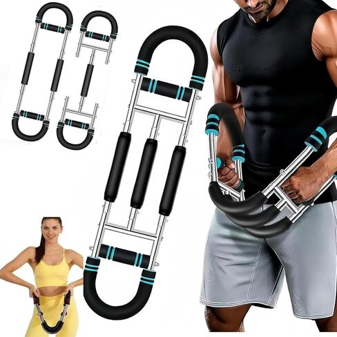 Twister Arm Trainer Adjustable 9-Level (20-270lbs) Forearm & Chest Workout Equipment, Power Twister Bar Chest Expander for Arm, Shoulder & Upper Body Home Gym Strength Training in Saudi Arabia