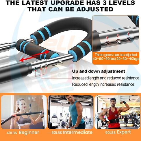 Ultimate Twister Arm Trainer for Men & Women, 3-Level Portable Chest and arm Trainer (40–110 lbs), 27° Ergonomic Arm Workout Equipment, Adjustable Chest Machine Home Gym & Travel Fitness Tool in Saudi Arabia