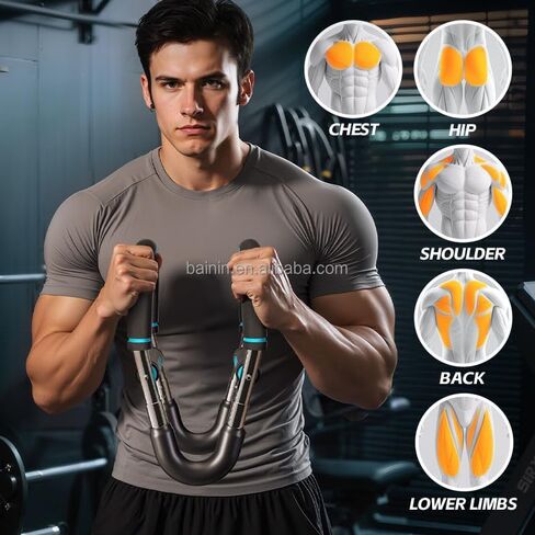 Adjustable Twister Arm Trainer 40-100lb & Chest Workout Equipment for Men, Arm & Chest Exerciser, Portable Power Twister Bar for Upper Body, Triceps & Shoulder Strength Training in Saudi Arabia