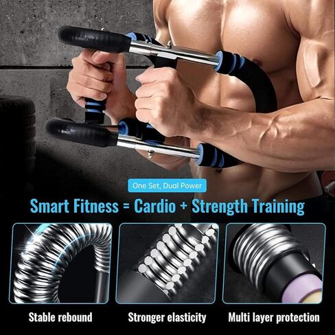 Adjustable Twister Arm Trainer 40-100lb & Chest Workout Equipment for Men, Arm & Chest Exerciser, Portable Power Twister Bar for Upper Body, Triceps & Shoulder Strength Training in Saudi Arabia