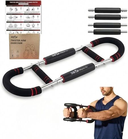 DEFY Adjustable Arm Twister Trainer (30-110 Lbs) with 4 Steel Springs & 3 Resistance Levels – Portable Chest Expander for Biceps, Shoulders, and Upper Body Fitness in Kuwait