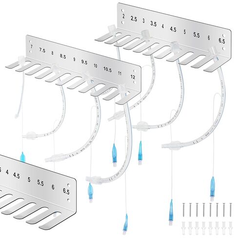 2Pack Endotracheal Tube Holder 304 Stainless Steel Rack Wall Hanging Frame Endotracheal Tube Holders Intubation Hanger for Veterinary Equipment Supplies（2.0-12） in Kuwait