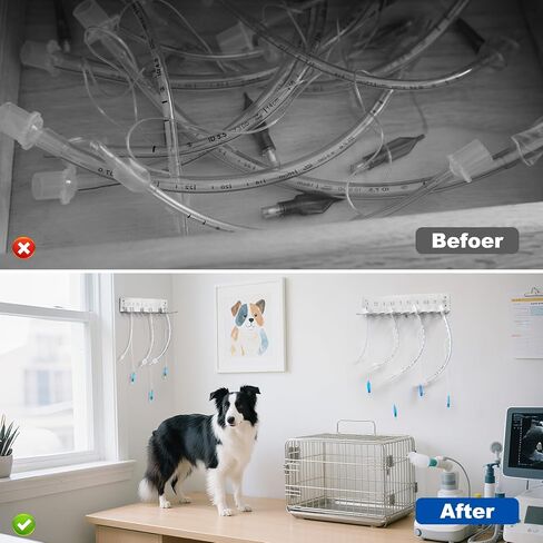 2Pack Endotracheal Tube Holder 304 Stainless Steel Rack Wall Hanging Frame Endotracheal Tube Holders Intubation Hanger for Veterinary Equipment Supplies（2.0-12） in Kuwait