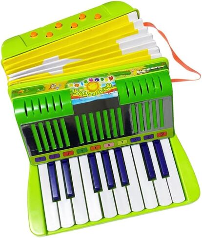 HXBER Mini 17-Key 6-bass Accordion ABS Material with Buckle Musical Instrument for Beginners Lightweight Button Accordion Hand-Eye Coordination Stage Performance in Saudi Arabia