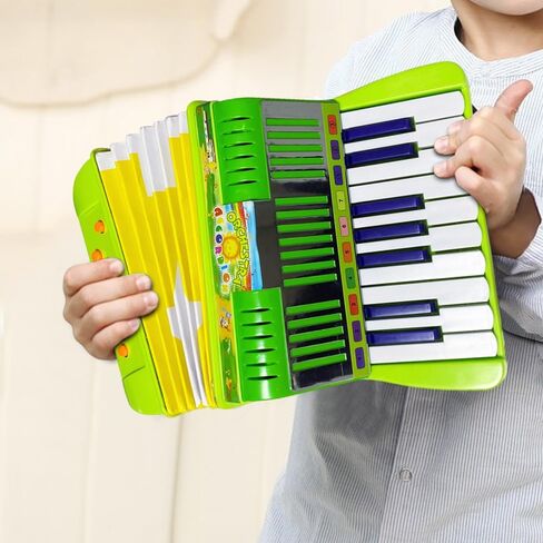HXBER Mini 17-Key 6-bass Accordion ABS Material with Buckle Musical Instrument for Beginners Lightweight Button Accordion Hand-Eye Coordination Stage Performance in Saudi Arabia