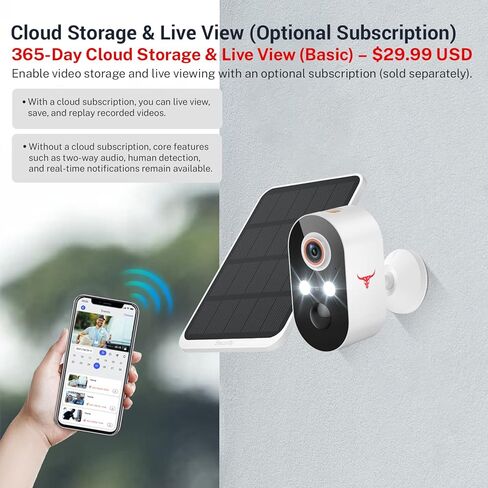كاميرا أمان لاسلكية 1080 بكسل مع لوحة شمسية ، واكتشاف الإنسان منظمة العفو الدولية ، والتحدث ثنائية الاتجاه ، والرؤية الليلية ، والتخزين السحابي ، وبطارية قابلة للشحن ، وكاميرا البطارية لأمان المنزل 2.4G WIFI (حزمة واحدة) in Kuwait