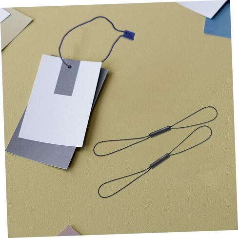 NUOBESTY 1 Pack Cylinder Double Lock Tag Fasteners Black Clothing Hang Tag Strings for Garments Shoes Bags and Apparel Convenient Design for Quick Attachment in Saudi Arabia