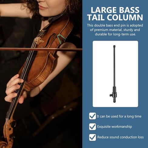 Totority Carbon Fiber Double Bass End Pin Professional Upright Bass Part Anti-slip Tail Rod Accessory for Orchestra Players in Saudi Arabia