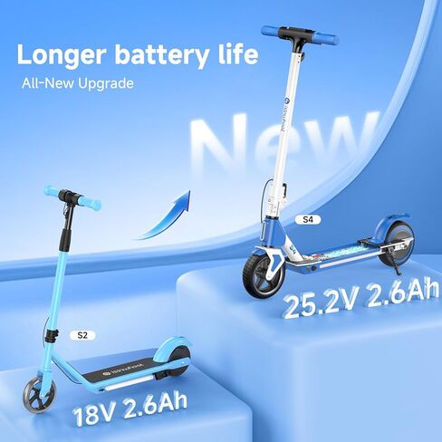 isinwheel S2 Electric Scooter for Kids Ages 6-12,150W Kids Electric Scooter with Adjustable Speed and Height, Colorful Lights, Double Brake in Kuwait