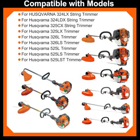 Gearbox 537333802 Replacement fits for Husqvarna 324LX, 324LDX, 325CX, 325LX, 326L, 326LS, 525L, 525LS, 525LK, 525LST No. 537199202 / 503941201 / 503941101 / 537041001 / Weed Eater String Trimmers in Kuwait